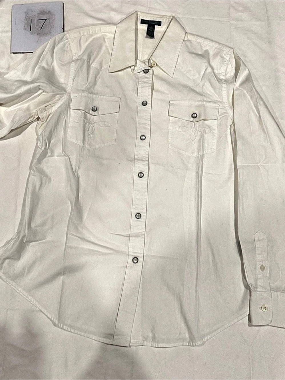 Lauren Ralph Lauren Jeans Company Button Down Shirt in White Size Large